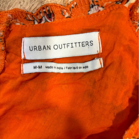 Urbana Outfitters Orange Floral Baby Doll Dress - Picture 10 of 13